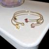 Geometric Zircon Star Shape Bracelet Set With Cubic Zirconia For Fashion Women