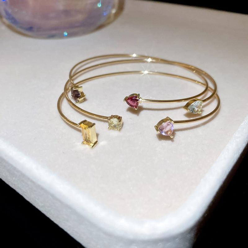 Geometric Zircon Star Shape Bracelet Set With Cubic Zirconia For Fashion Women