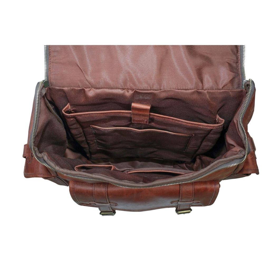 Buffalo Hunter Leather Backpack Rucksack Casual Travel Laptop Bag Unisex