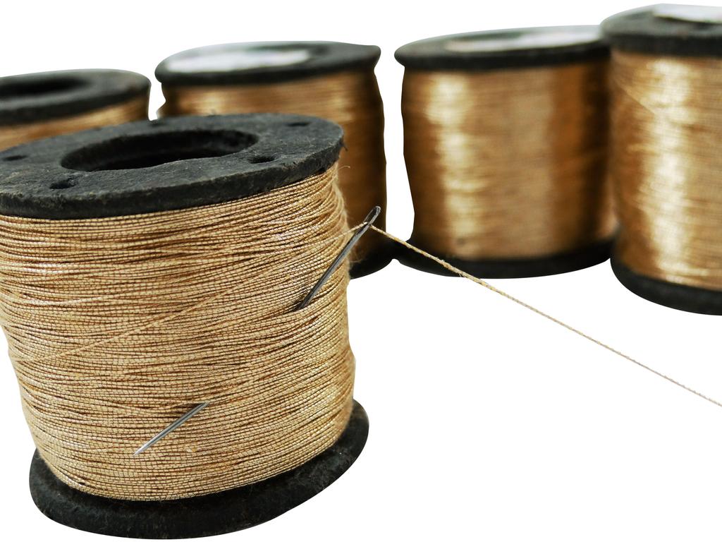 Lot Of 10 Pieces Polyamide Copper Thread Hand Machine Embroidery Wholesale