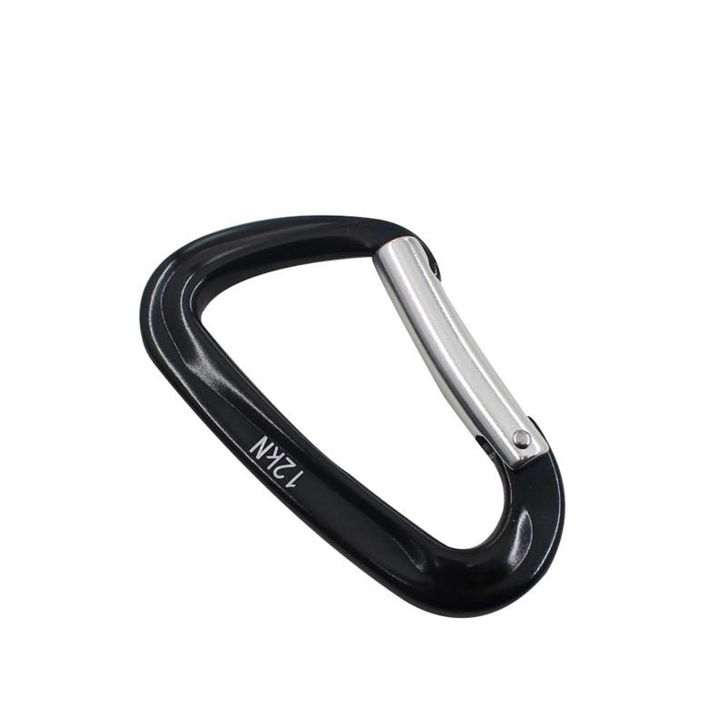 

Авиационный алюминий 7075 D-образная скоба карабин крюк карабин защелка для брелка гамак кемпинг 1PCS чёрный