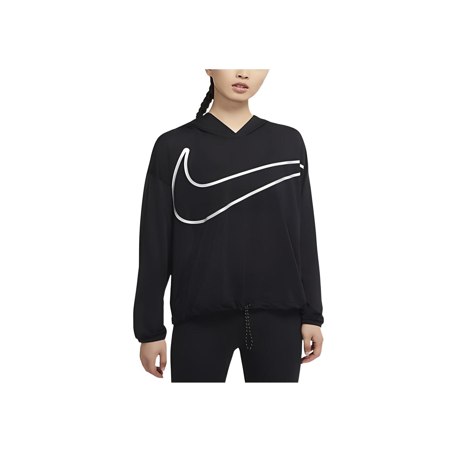 

Nike Толстовка с капюшоном Pro Collection Logo Print Training Hoodie Женская толстовка с капюшоном черного цвета DA0955-010 XL
