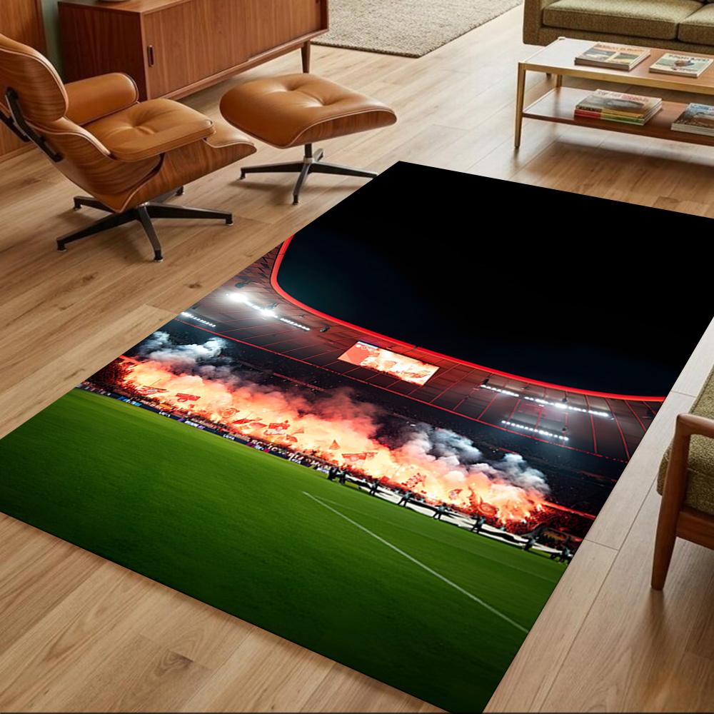Soccer Stadium Night Match Portable Floor Mat Soft Plush Non-slip Bottom All-season Home Use Minimalist Modern Style Wedding Party Gift