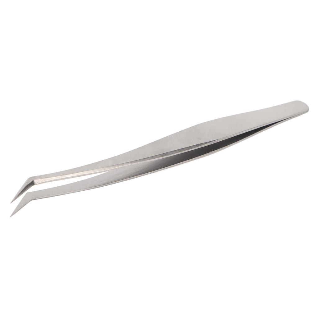 Wimpernverpflanzung Pinzette Edelstahl Hochpräzise Anwendung Wimpernverlängerungs-Pinzette für Maniküre Silber Kurz