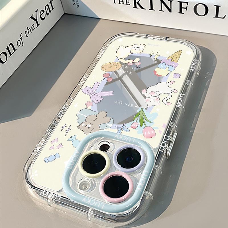 Energetic Kitten Mirror Cream Case for iPhone 17 Pro Max, 16, 15, 14