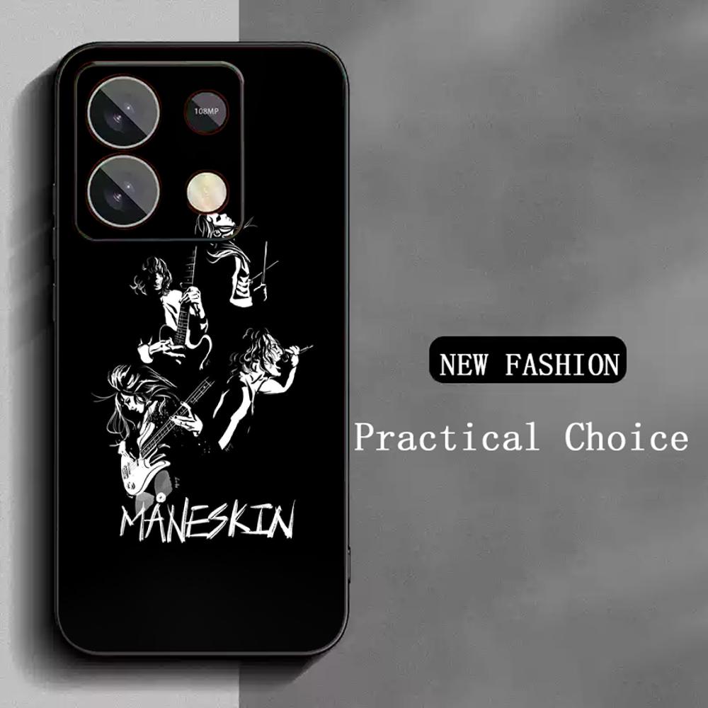 ManeS-skinS Hip Hop Design Phone Case For Redmi Note 14 13 12 11 Pro Plus S 5G 14C A3 Soft Black Phone Cover