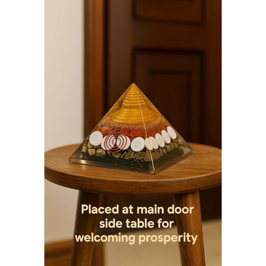 Piramide di Pirite Magnete per il Denaro Cristallo Originale Certificato | Attira Ricchezza, Prosperità e Successo | Pietra Vastu & Feng Shui per la Crescita del Business