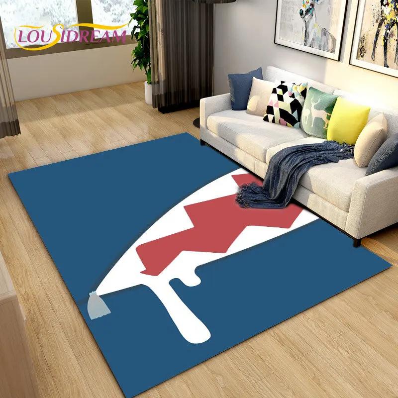 Gawr Gura Hololive Cute Anime Shark Area Rug,Carpet Rug for Living Room Bedroom Sofa Doormat Decoration, Kids Non-slip Floor Mat