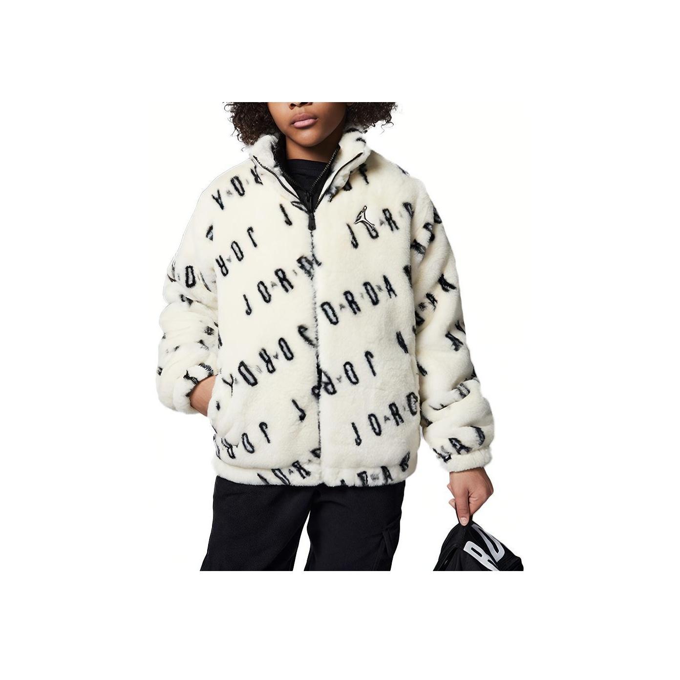 

Куртка с логотипом Jordan Letter и воротником-стойкой Phantom Black And White Kids FJ9624-030 L