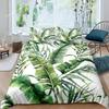 Dekbedovertrek met palmbladeren Monstera blad dekbedovertrekken Tropische groene bladeren Beddengoedset Wit marmer dekbedovertrek Voor mannen vrouwen