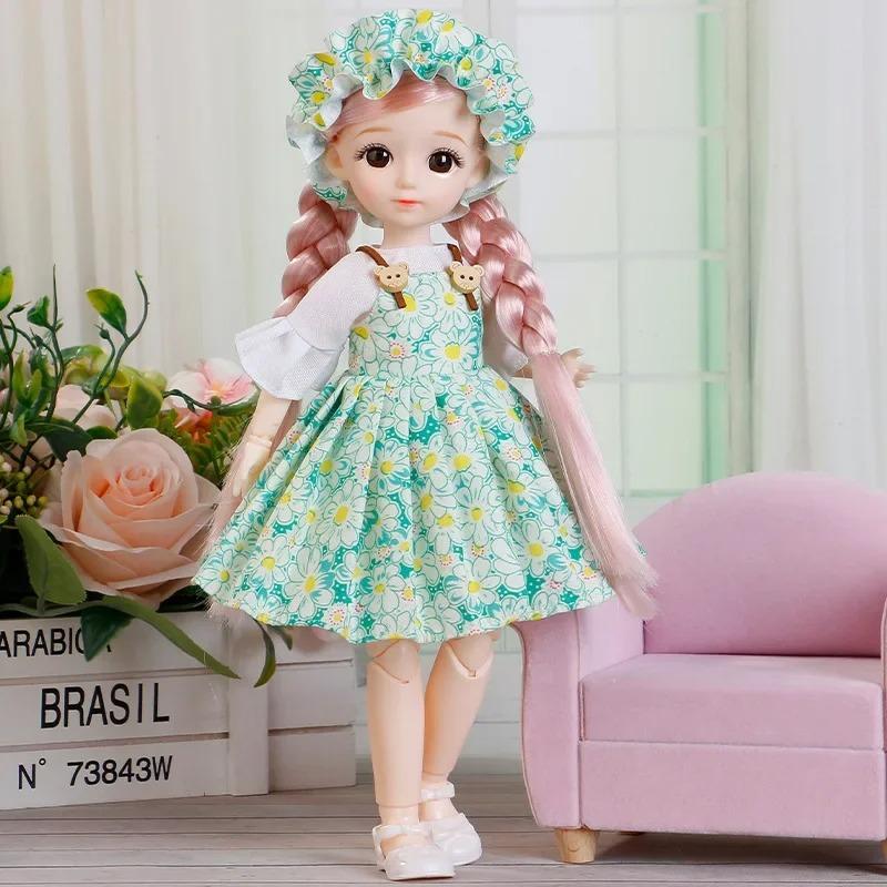 BJD Dolls and Clothes, Detachable Joints, 30cm, Eyes 16,3D, Dolls, Girls' Dresses, Birthday Gift Toys. Ball Jointed Doll