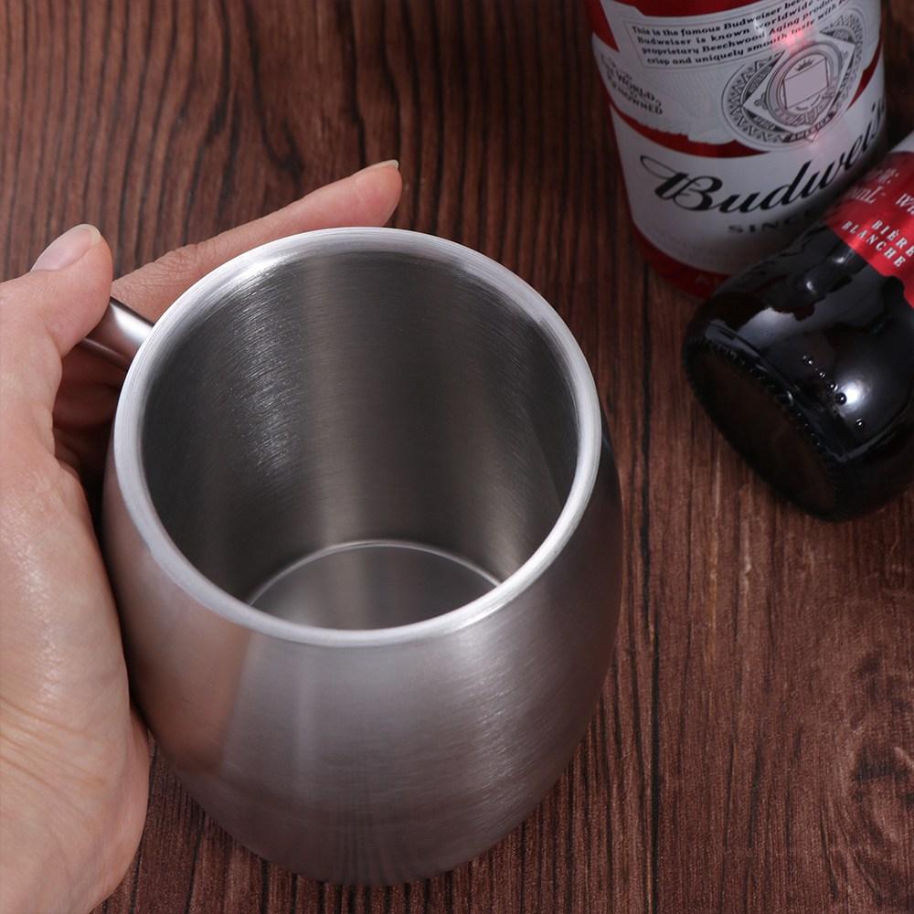 Double Wall Stainless Steel Beer Mug Portable Office Water Mugs Drinkware Coffee Cup  Home