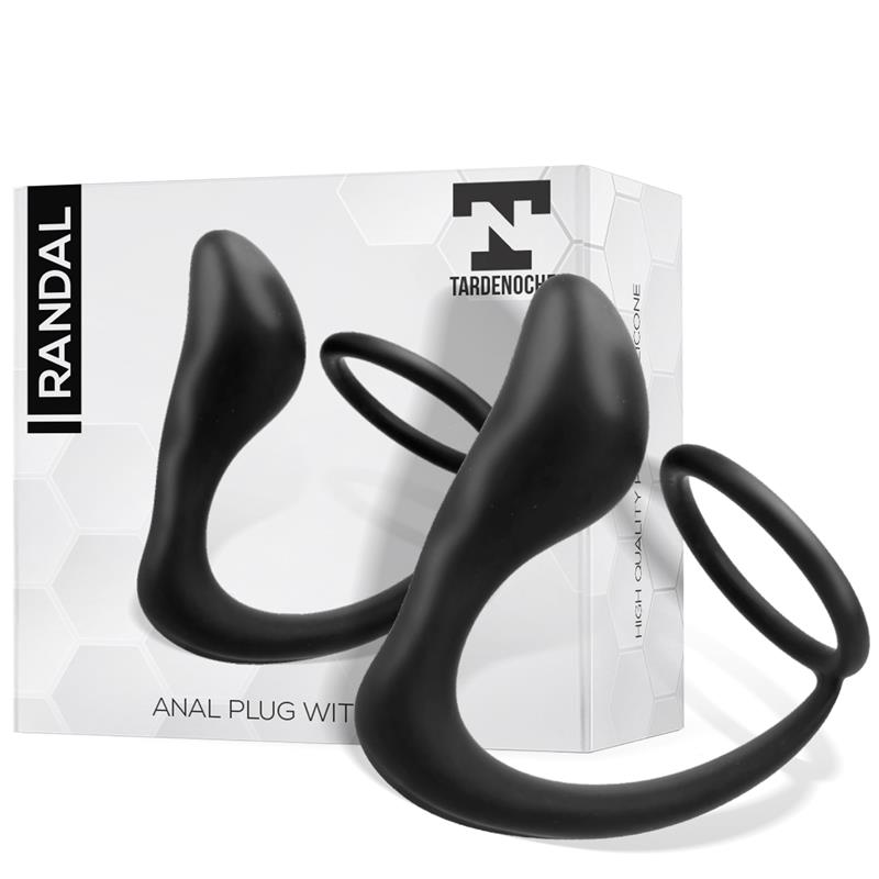 Randal Anal Plug with Black Silicone Penis Ring