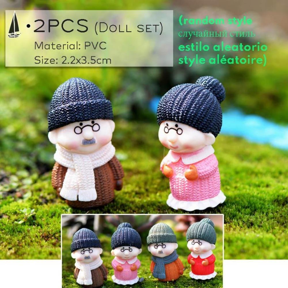 New Lovers Figures Couple Miniature Home Decor People Boy Girl Model Princess Fairy Gnome Valentine's Day Gift Dollhouse