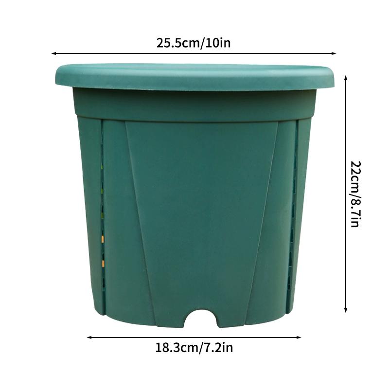 Plastic Green Plant Flower Pot Thickened Resin Gallon Pot Balcony Planting Flower Pot Root Control Breathable Seedling Planters