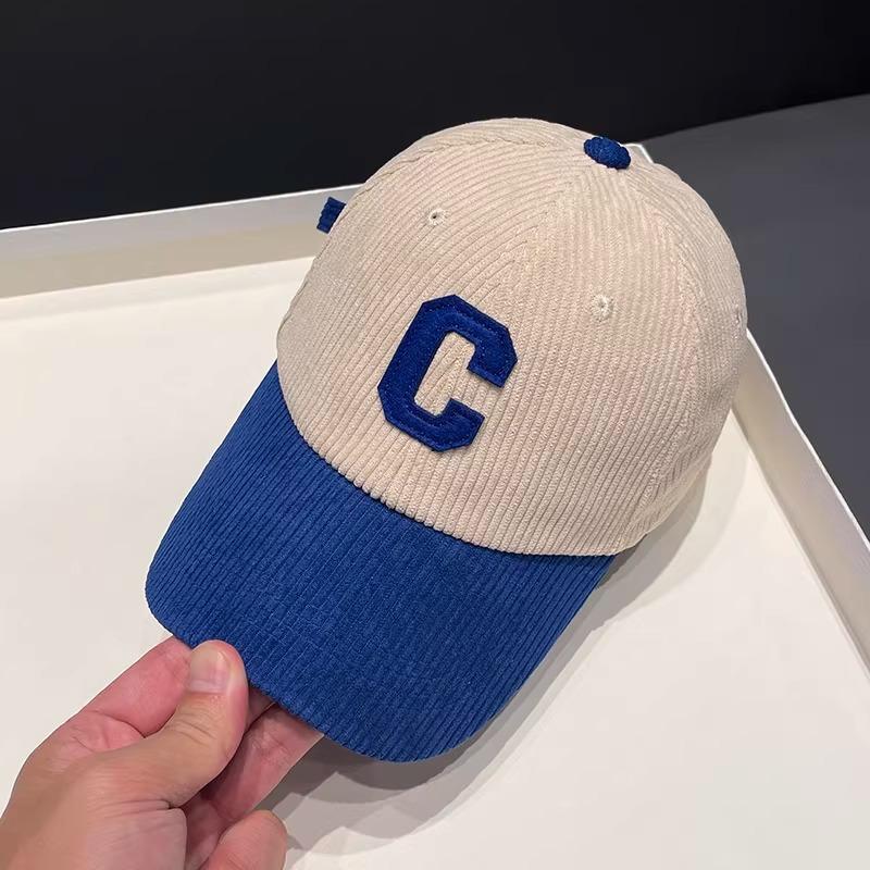 Korean Version of Letter C Color blocked Baseball Hat for Women In Spring and Summer Fashion Versatile Street Fashion Couple Baseball Hat Men