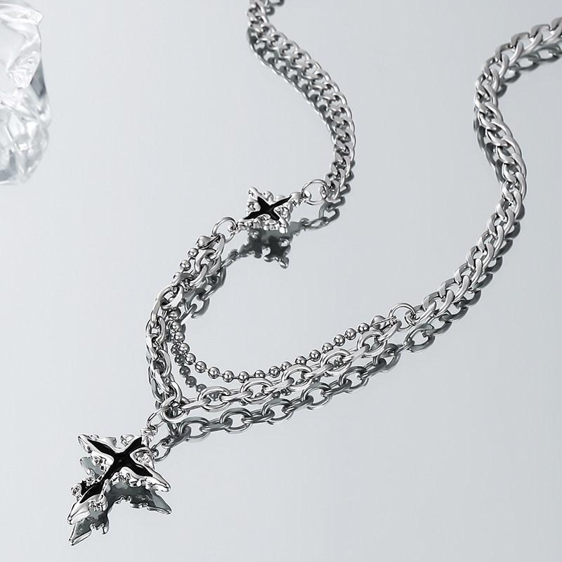 Men's Cross Pendant Necklace - Trendy Hip Hop Style, Versatile Fashion Accessory