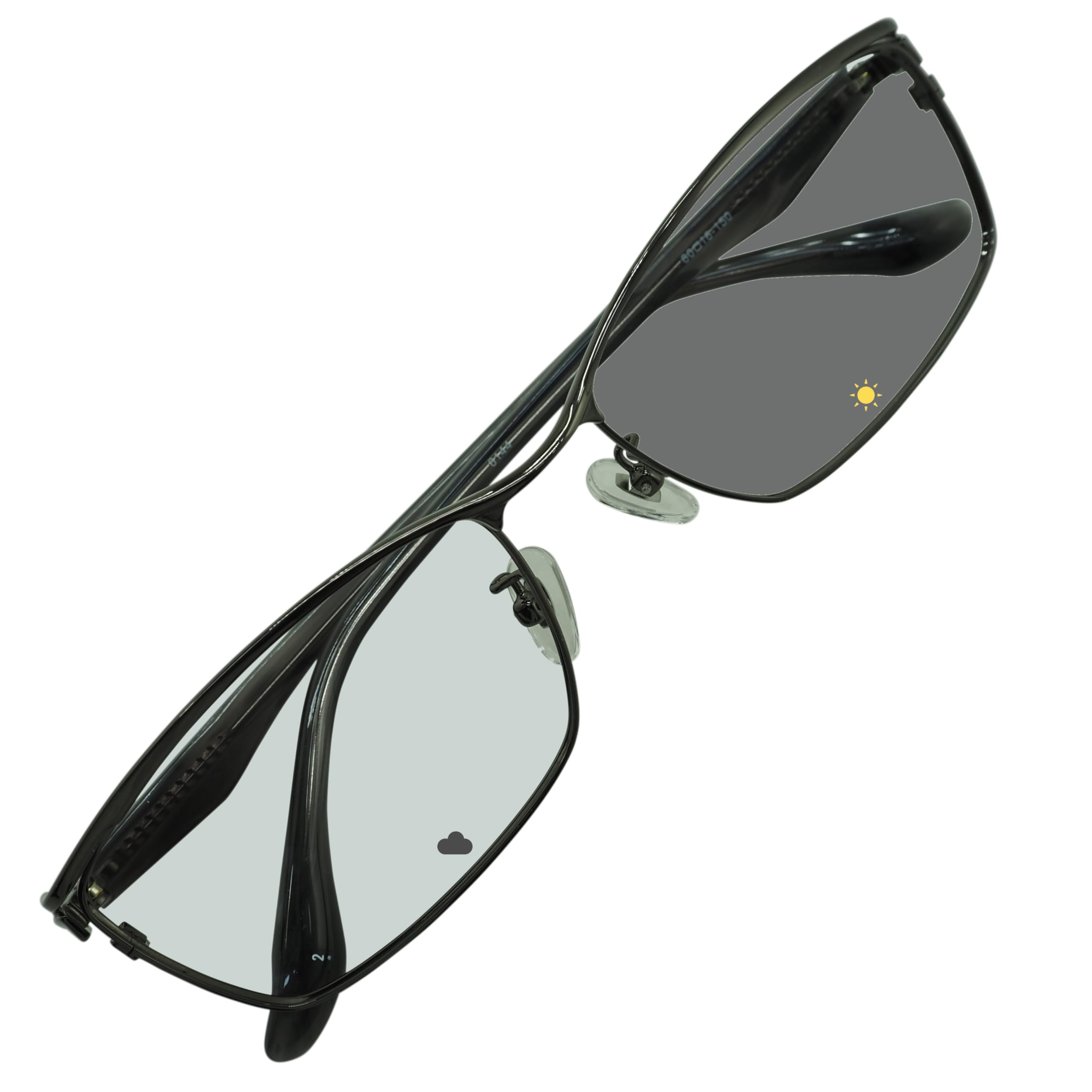 

8144HC Поляризационные Фотохромные Солнцезащитные Очки для Мужчин Широкая Посадка 150 мм Дужка Защита от УФ [OTC.web] - Стильные, (60мм), длина, (C-2 Оружейный металл)