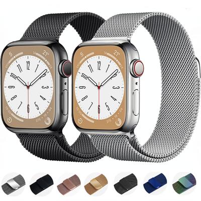 Milanese Loop Strap for Apple Watch Band 45mm 41mm 44mm 40mm 42mm 44mm 45 Mm Bracelet Belt iWatch Series 3 4 5 6 SE 7 8 Ultra 49mm