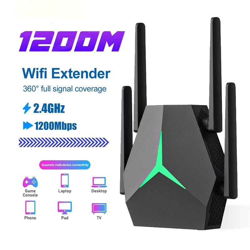 5Ghz 1200M WiFi Extender Long Range Wireless WIFI Booster AC1200 Adapter 1200Mbps Wi-Fi Amplifier 802.11N WiFi Signal Repeator
