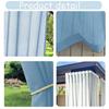 1PC Waterproof Outdoor Curtains Lightweight Semi-Transparent Partition Curtain Perfect for Living Room Porch and Pergola Decor
