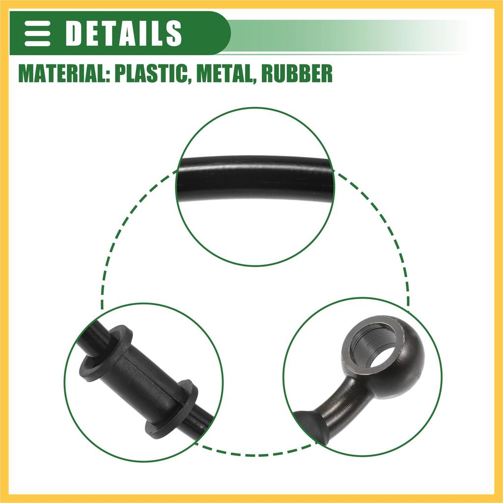 BULLSPANN Motorcycle Brake Hose, Clutch Hose, Hose, For Motorcycles, ATVs, Off-Road Bikes, Universal, Durable, Replacement, Black, Angle 28°, 170cm