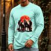 Men's Halloween Long Sleeve Neck Casual Shirt