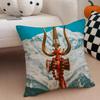 SShiva Trident Cushion Cover Throw Pillow Cover Hidden Button Durable Polyester Chair Cushion
