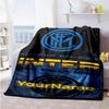 Inter Milan Customize Text Blanket Throw Customizable Blanket Warmthful Decor Suitable for Home Decor Couch Office Picnics Four Seasons Universal