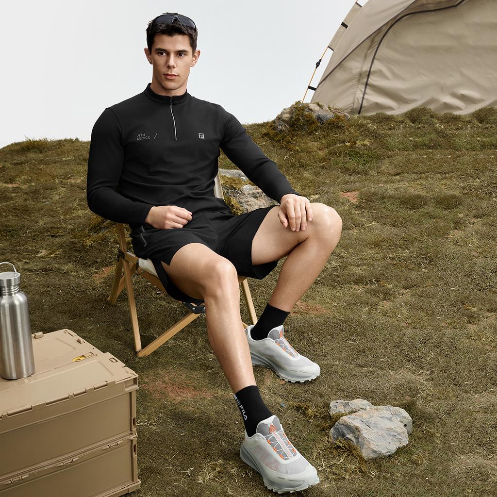 New FILA Fitness T Shirts Men's Pitch Black A11M531201FBK