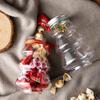 1-10PC Christmas Candy Biscuits Bottle Snowman&Tree Shape Drink Bottle Juice Milk Tea Jar Wedding Snack Storage Bottle Decor