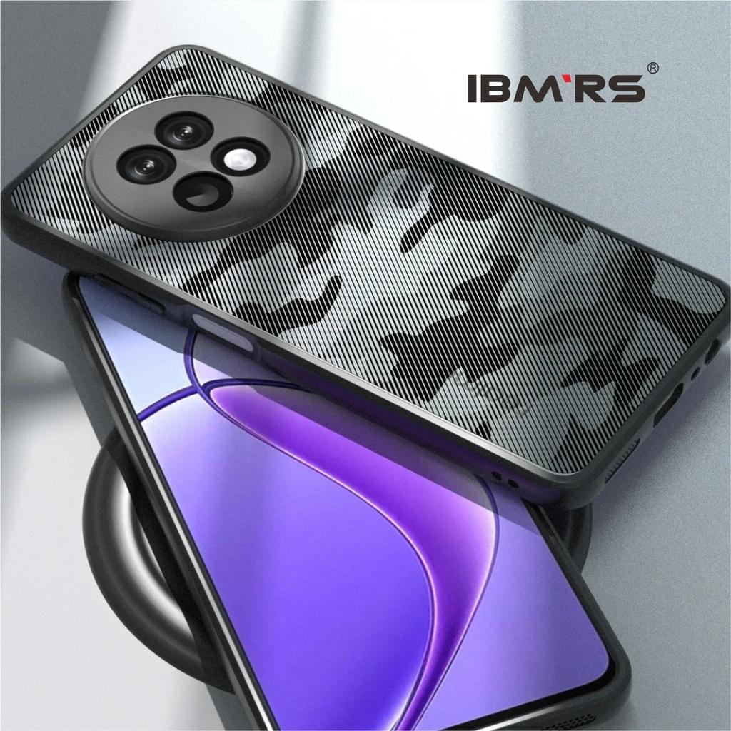 (Comes with wrist strap)IBMRS for realme C65 Case, Compatible with Shockproof Slim Thin Cover Clear Camo