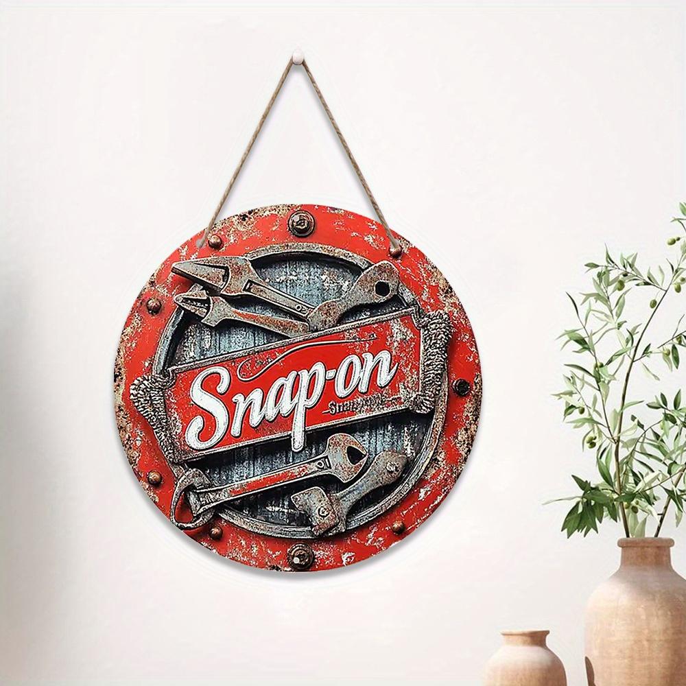 2D Flat 20cm American Bar Decoration Sign Wooden Round Logo Welcome Door Sign Hardware Store Window Pendant Decoration Wood Crafted Art for Door Room