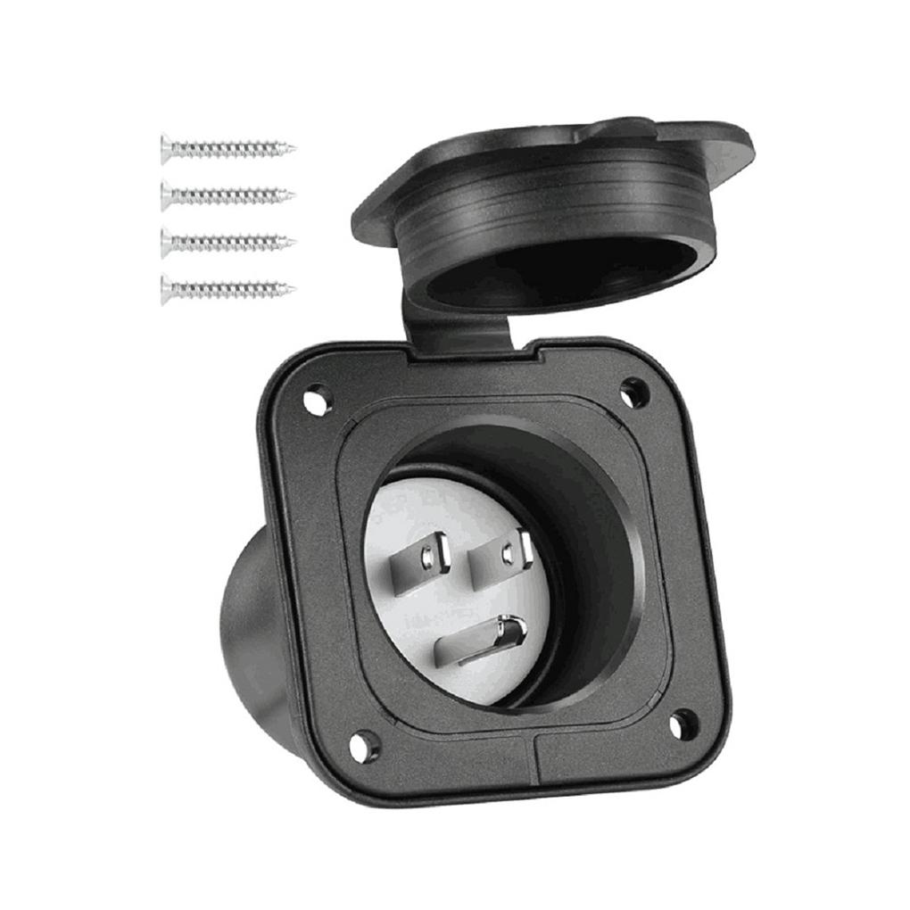 

Попрощайтесь с проблемами электропитания. Водонепроницаемые розетки для автофургонов. Скрытая розетка для автофургона с простым подключением. чёрный