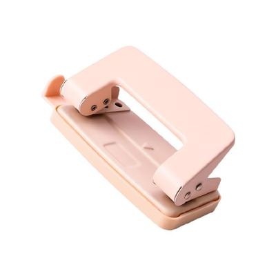 Draagbare 2-gaats ponsmachine Papierpons Plastic Papierponser Plastic Handmatige Gatponser voor Thuis