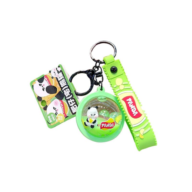 Keychain Fat Panda Theme Pull Type Shoulder Bag Massage Hammer Design Gift For