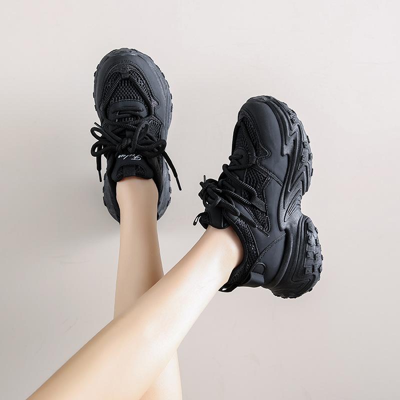 Ins Korean Version of the New Dad Shoes Girl 2025 Autumn Student Sports Running Casual Thick Sole Height Increase FB9912