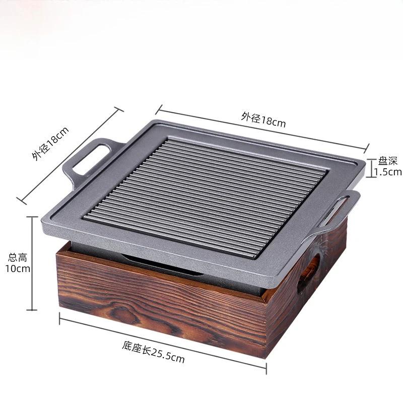 Rookloze draagbare BBQ-grill Koreaanse Japanse barbecuegrill Houtskool BBQ-oven Alcoholfornuis Huishoudelijk kookgereedschap met antiaanbaklaag