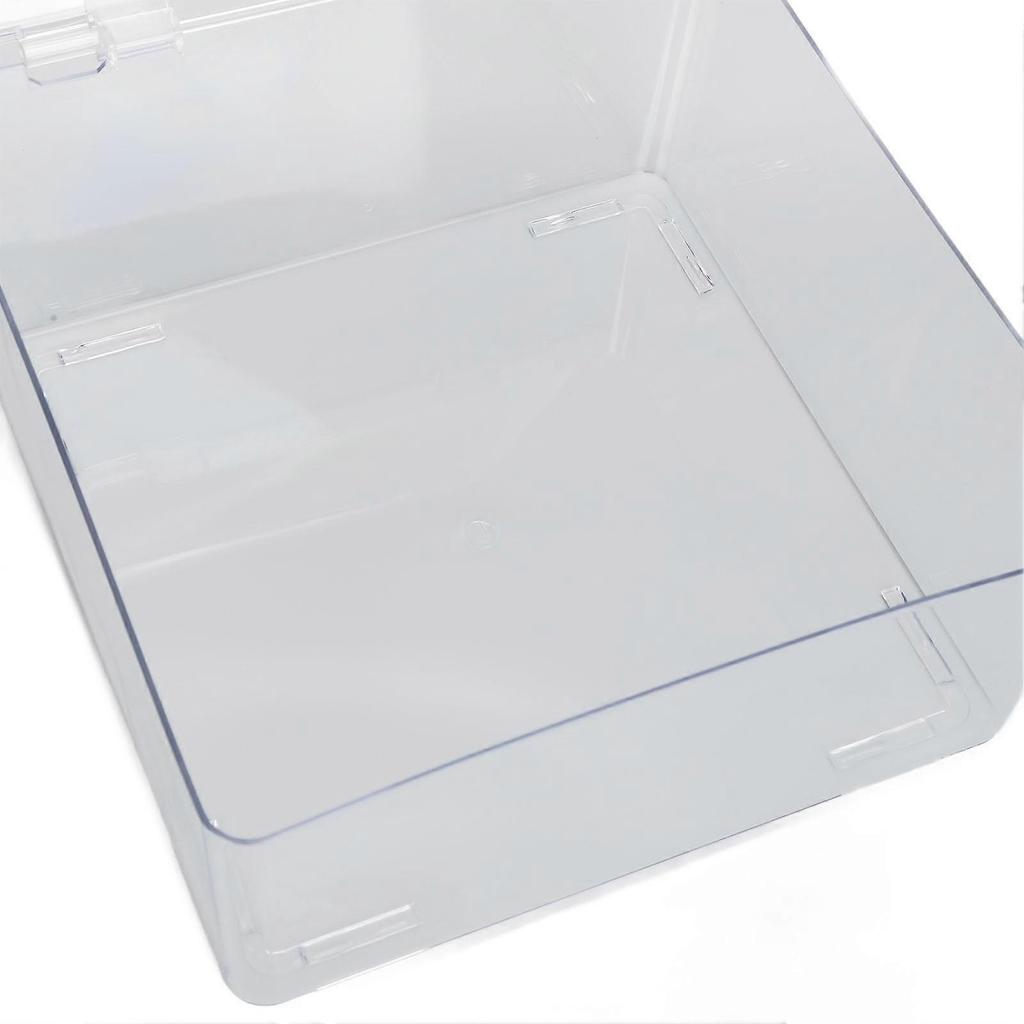 Kosmetik-Aufbewahrungs-Organizer-Box Behälter mit Klappdeckel Staubdicht Große Kapazität Platzsparend Transparente Kunststoffbox Transparent