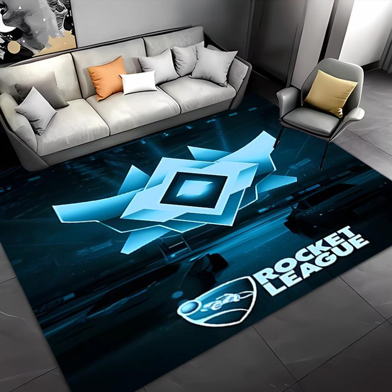 Game Rocket league -Themed Entrance Mat,Non-Slip Mat Area Rug,Room Decor,Outdoor Decor,Kitchen Rug,Doormat - Machine Washable,Easy to Clean