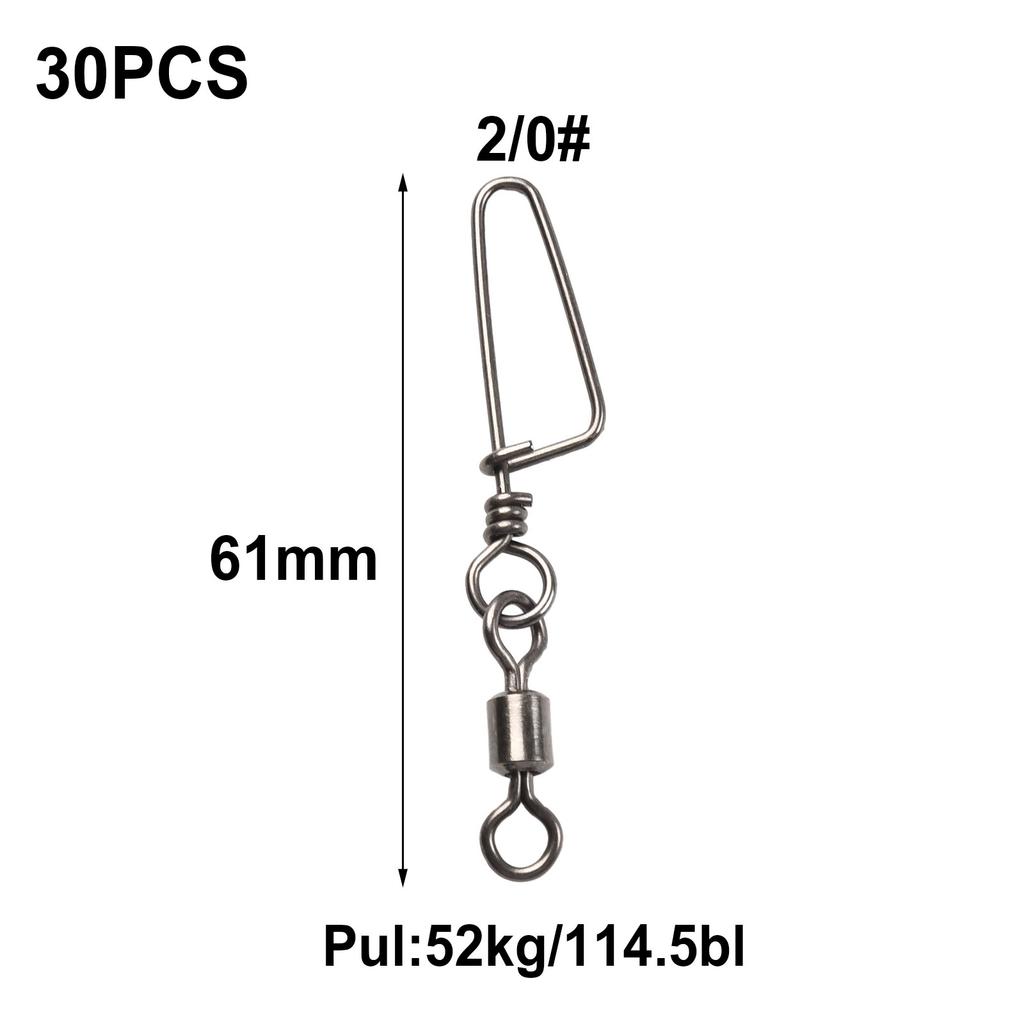 Fishing Swivels Ball Bearing 30 Pack Snap Coastlock