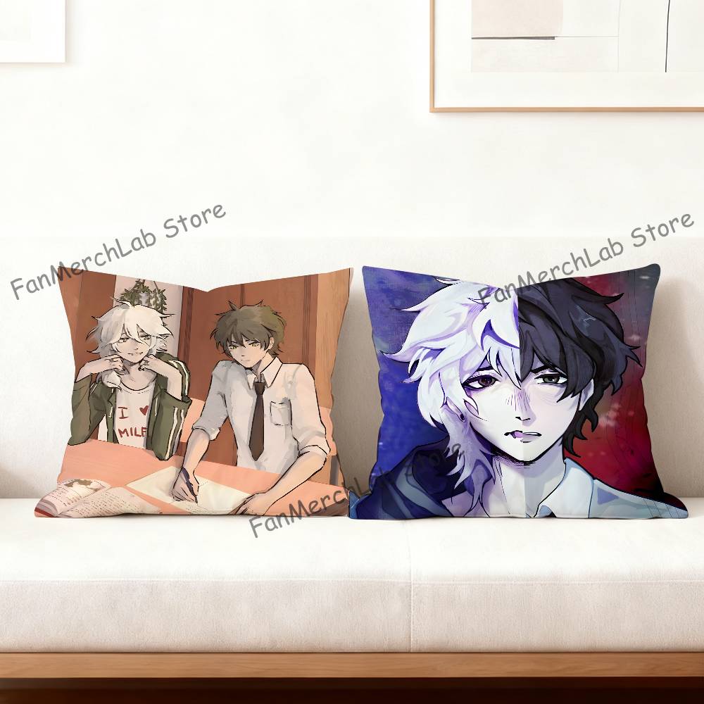 The PPromiseS of HHope Pillow Case Plush Fabric Soft Pillowcase Double Sided Print Sofa Cushion Cover Throw