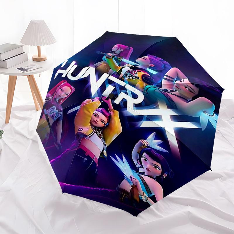 

1pc Stained Glass Design Automatic Opening Closing Umbrella with Foldable Design, 8-Bone Iron Frame, Outdoor for Travelers, Daily Use, and Gifts for F