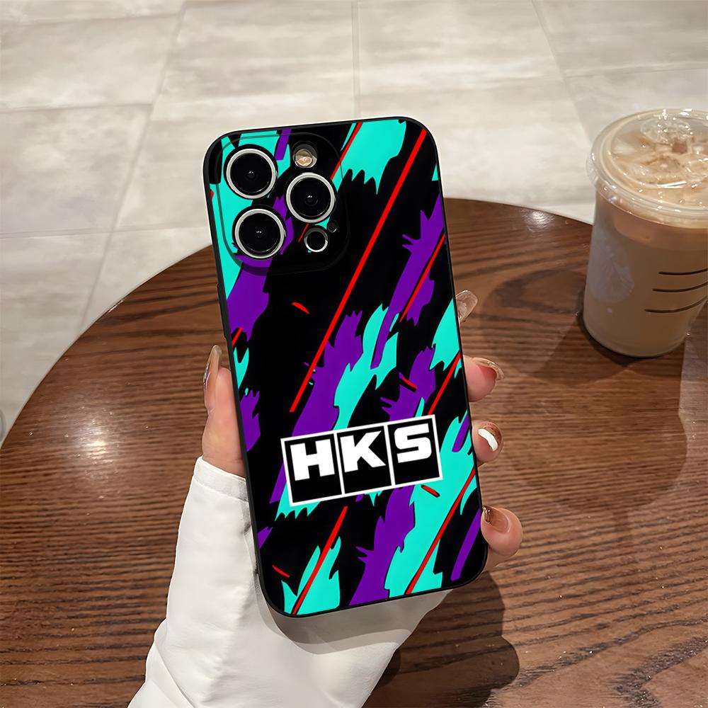 

Sports Car H-HKS JDM Logo Phone Case For 17 Pro Max Iphone 14 16 Pro Max 12 15 Plus 13 Pro 11 Xr X Xs Back Cover iPhone16Pro