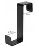 Niko door and cabinet hanger, 2 pcs., black