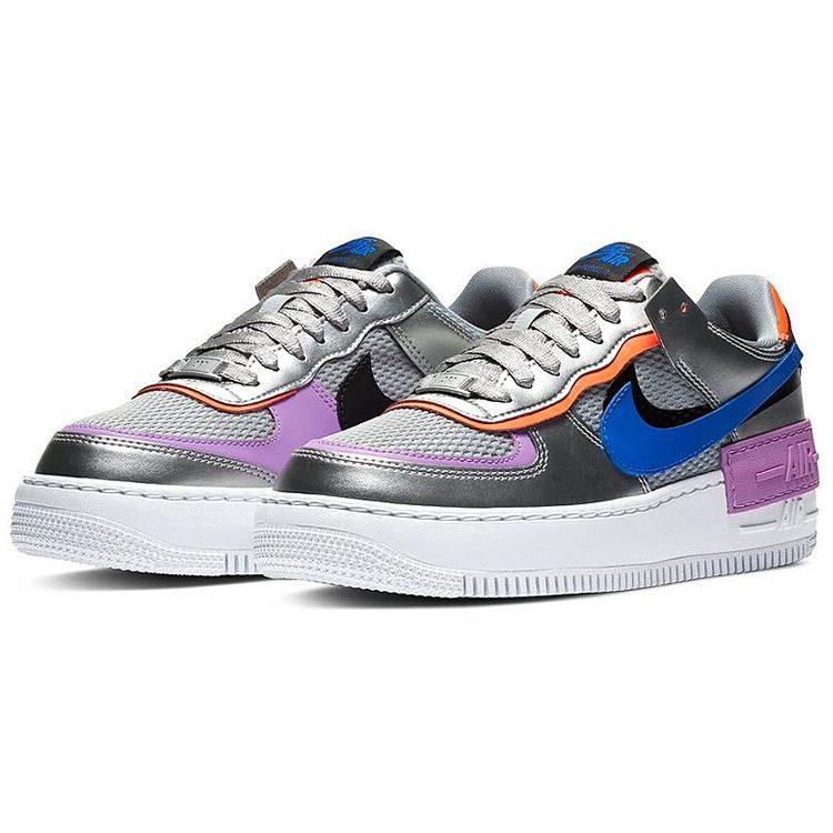 Nike Air Force 1 Low Shadow Metallic Silver Damen CW6030-001
