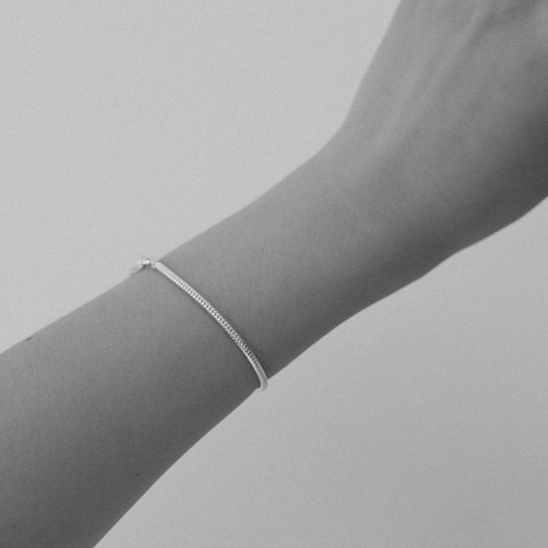 Another Layer Basic Bold Bracelet (silver925)(2color)