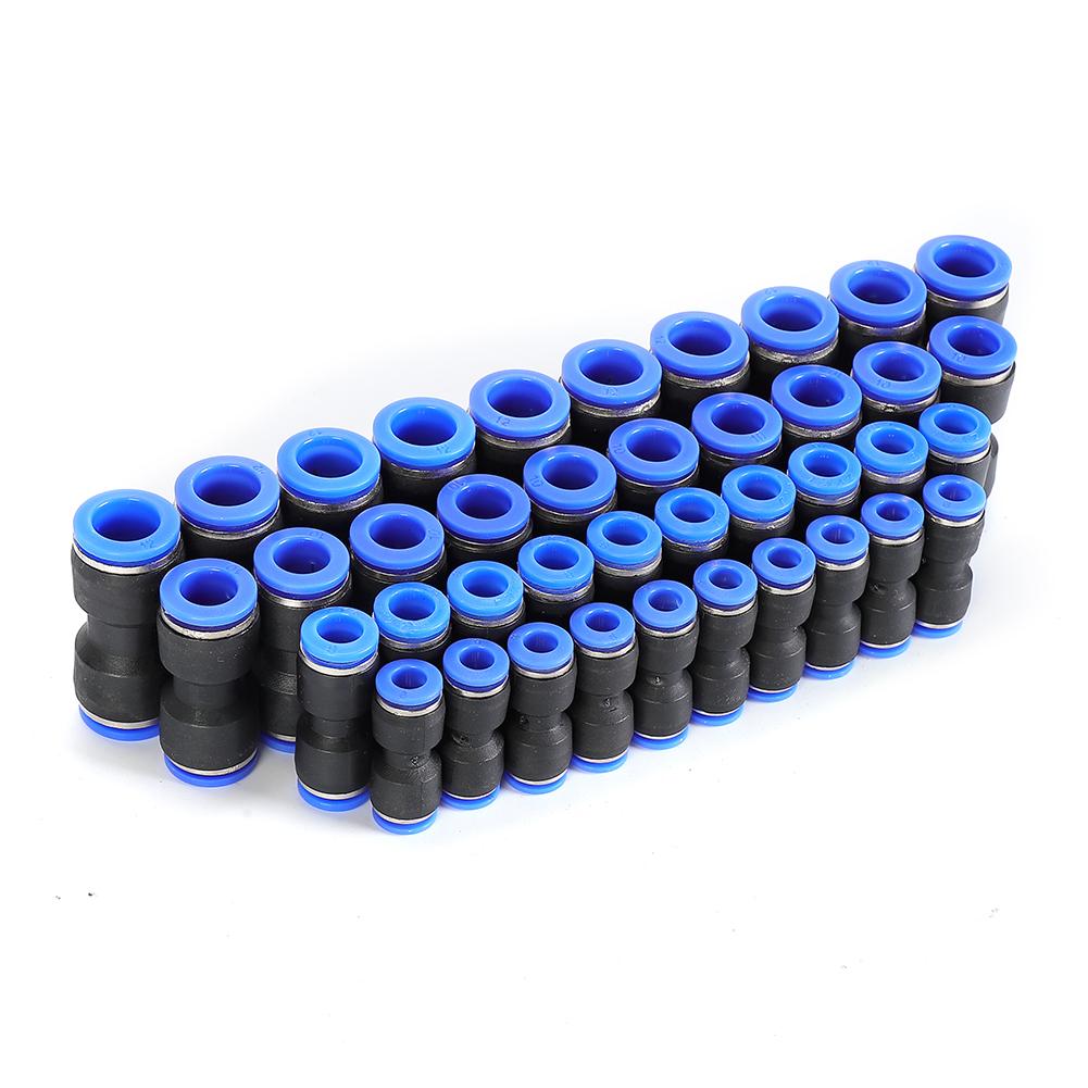 40pcs 6/8/10/12MM Straight Push Connectors Pneumatic Connect Fittings Quick Release Pneumatic Air Hose Fittings Repair