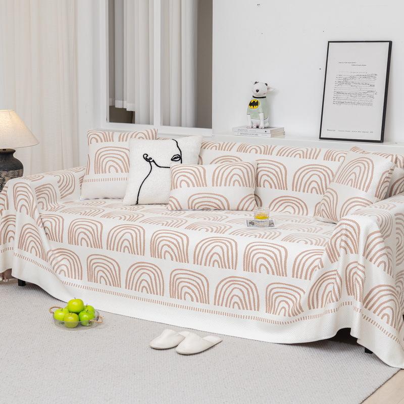 Summer Sofa Covers Towel Green Blanket for Living Room Anti Scratch Couch Cover Cooling Chair Slipcover One Piece