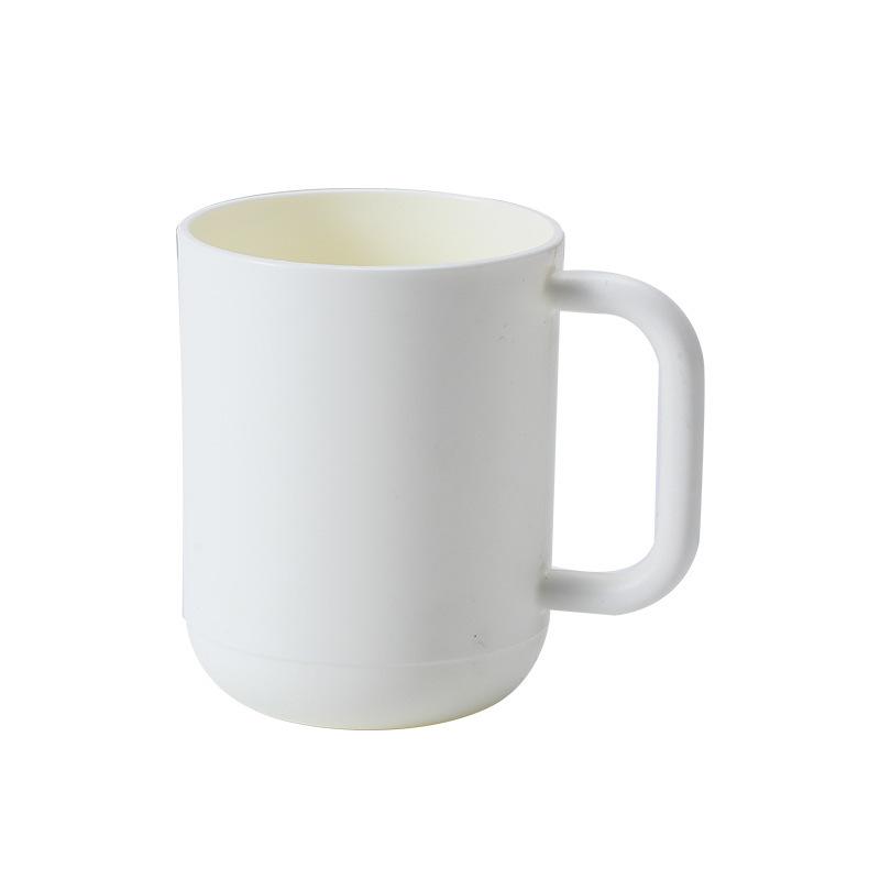 Large Capacity Plastic Toothbrush Holder Cup With Handle Modern Bathroom Mouthwash Cup For Home Hotel Travel Dormitory